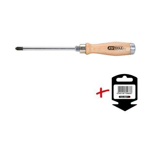 ERGOTORQUE WOODmax Schlag-Schraubendreher, PH3 auf H&auml;nger KS TOOLS 300.1063-E