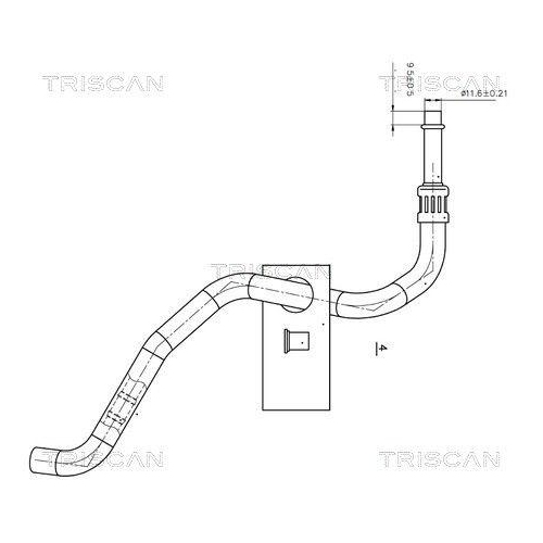 TRISCAN Hydraulikschlauch, Lenkung 8516 11002