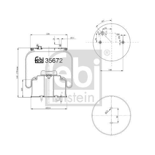 FEBI BILSTEIN Federbalg, Luftfederung 35672
