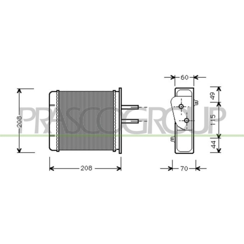 PRASCO W&auml;rmetauscher, Innenraumheizung PrascoSelection FT132H001
