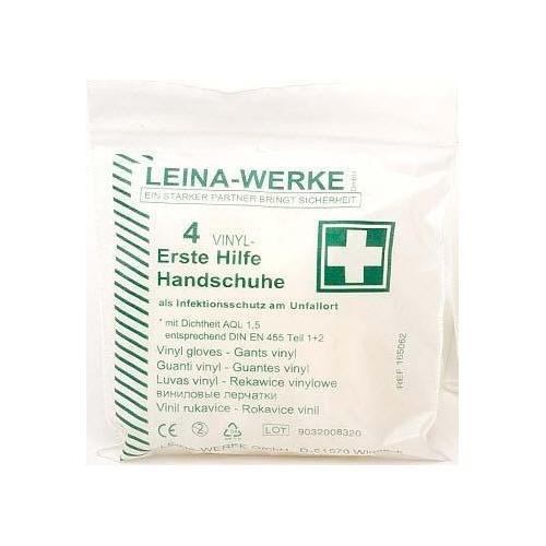 LEINA-WERKE 4 Erste-Hilfe-Schutzhandschuhe aus Vinyl REF 43011