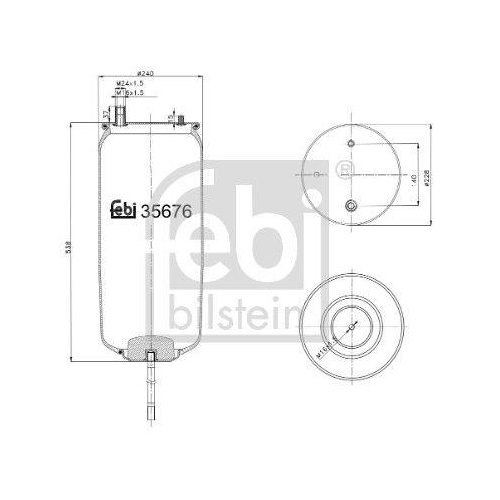 FEBI BILSTEIN Federbalg, Luftfederung 35676