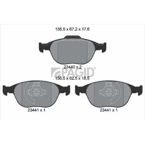 PAGID Bremsbelagsatz, Scheibenbremse T1261N