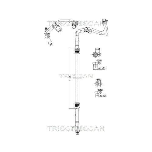 TRISCAN Hochdruck-/Niederdruckleitung, Klimaanlage 9010 10030