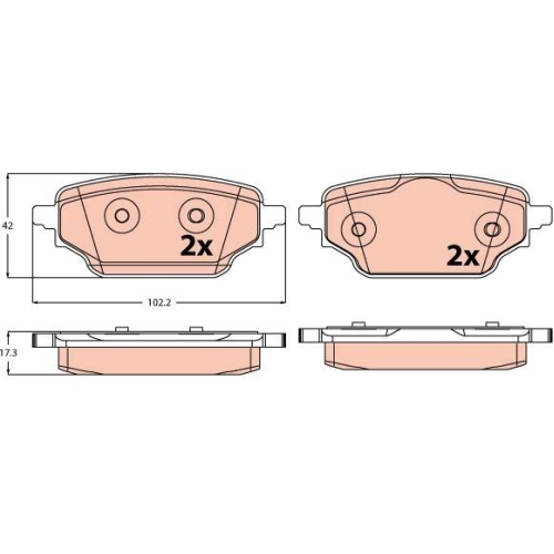 TRW Bremsbelagsatz, Scheibenbremse