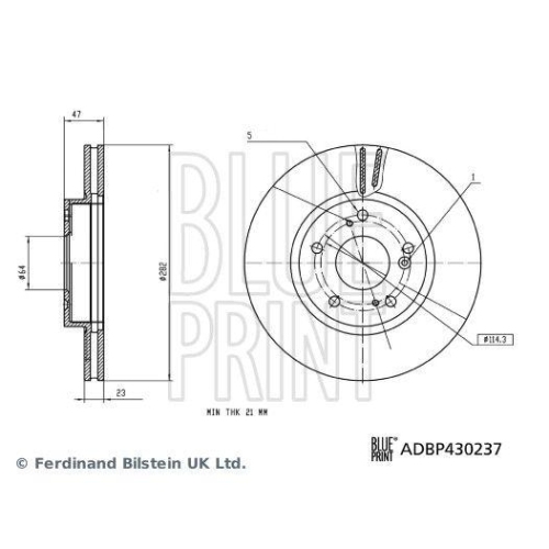 BLUE PRINT Bremsscheibe ADBP430237