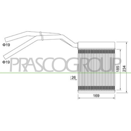 PRASCO W&auml;rmetauscher, Innenraumheizung PrascoSelection FD424H001