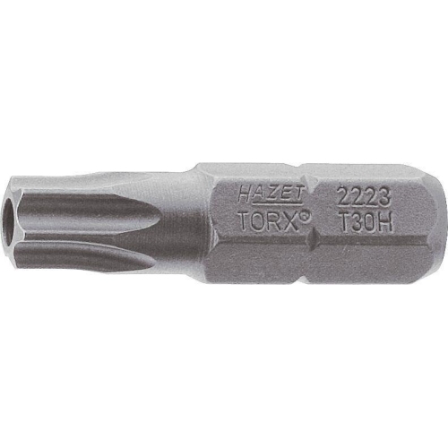 HAZET Bit 1/4 Zoll 6-kant massiv Tamper Resistant TORX SW T20H 2223-T20H