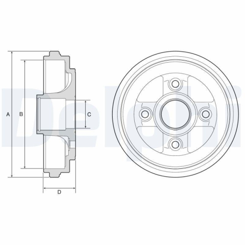 DELPHI Bremstrommel BF584
