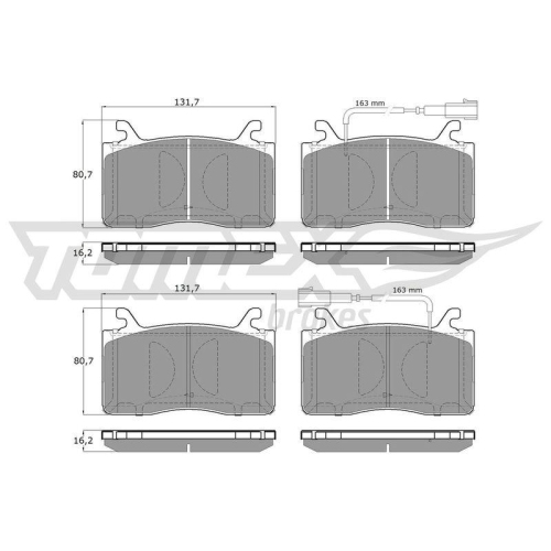 TOMEX Brakes Bremsbelagsatz, Scheibenbremse TX 19-42