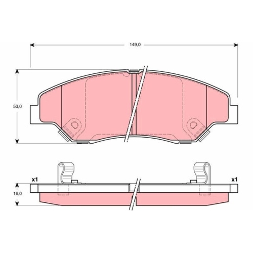 TRW Bremsbelagsatz, Scheibenbremse GDB3241