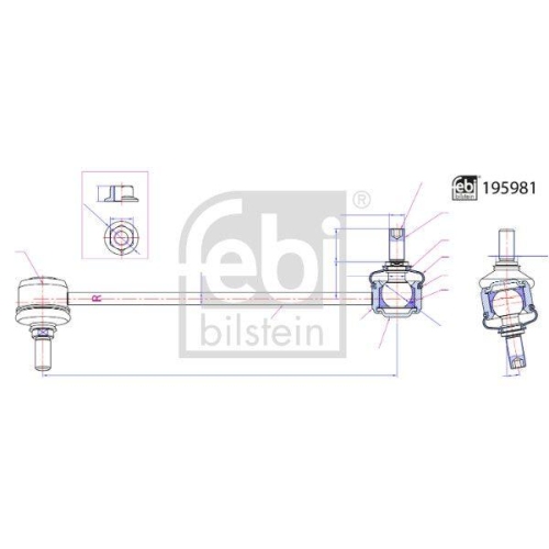 FEBI BILSTEIN Stange/Strebe, Stabilisator 195981