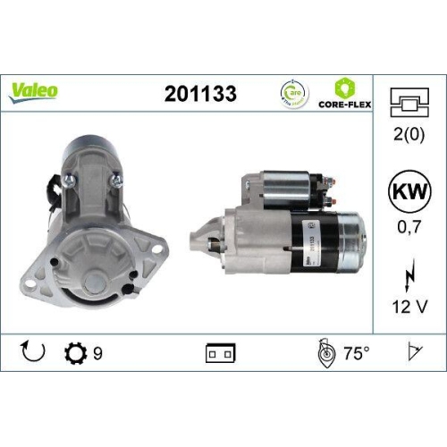 VALEO Starter VALEO CORE-FLEX 201133
