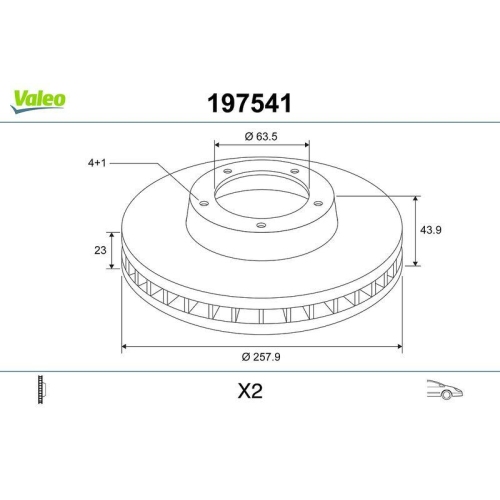 VALEO Bremsscheibe 197541