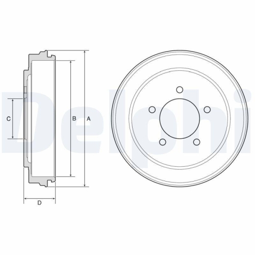 DELPHI Bremstrommel BF600