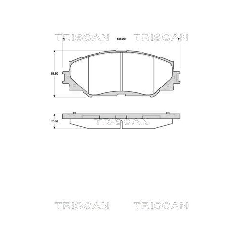 TRISCAN Bremsbelagsatz, Scheibenbremse 8110 13070