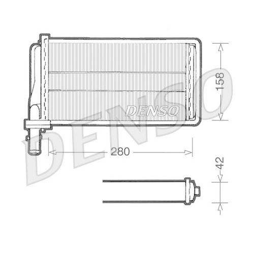 DENSO W&auml;rmetauscher, Innenraumheizung DRR01001