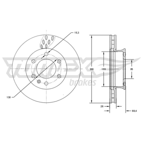 TOMEX Brakes Bremsscheibe TX 71-19