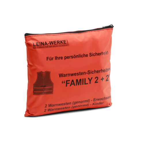 LEINA-WERKE unisex Warnwesten FAMILY 2+2 orange REF 13122