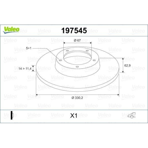 VALEO Bremsscheibe 197545