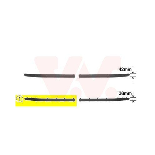 VAN WEZEL Zier-/Schutzleiste, Sto&szlig;f&auml;nger ** Equipart ** 0639484