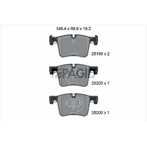 PAGID Bremsbelagsatz, Scheibenbremse T2052N