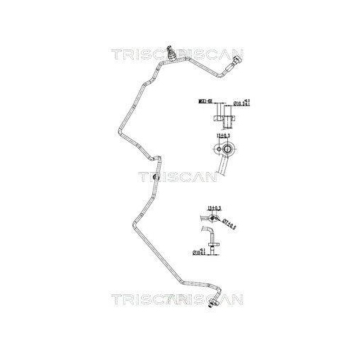 TRISCAN Hochdruck-/Niederdruckleitung, Klimaanlage 9010 25016