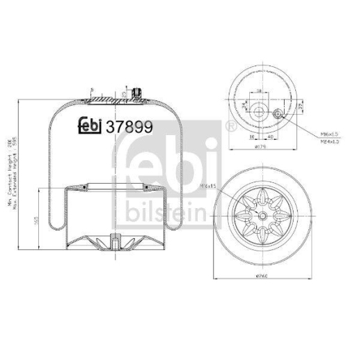 FEBI BILSTEIN Federbalg, Luftfederung 37899