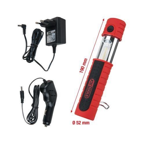 STRIPE LED-Akku-Arbeitslampe 2 Watt Stripe LED + 6 LED Kopflicht 150.4312