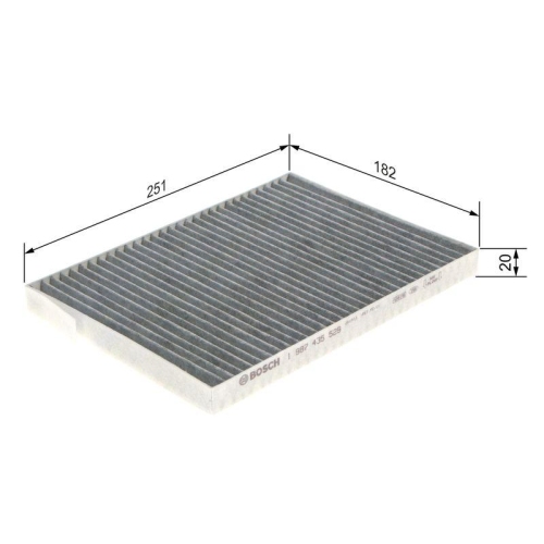 BOSCH Filter, Innenraumluft 1 987 435 529