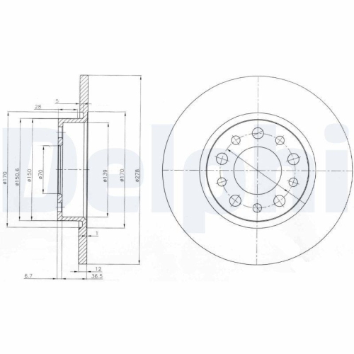 DELPHI Bremsscheibe BG3994
