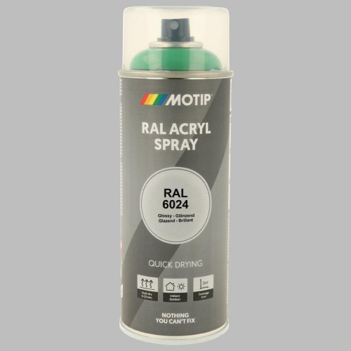 Lackspray Farbe schnell trocknend HG RAL 6024 verkehrsgr&uuml;n 400ml MOTIP 07120