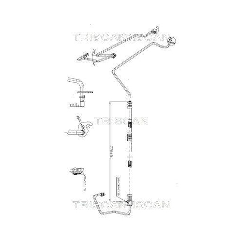 TRISCAN Hydraulikschlauch, Lenkung 8516 16020