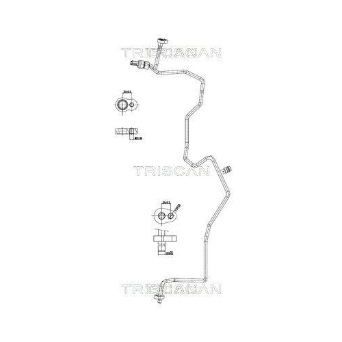 TRISCAN Hochdruck-/Niederdruckleitung, Klimaanlage 9010 25055