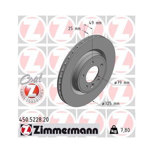ZIMMERMANN Bremsscheibe COAT Z 450.5228.20