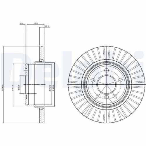 DELPHI Bremsscheibe BG3999