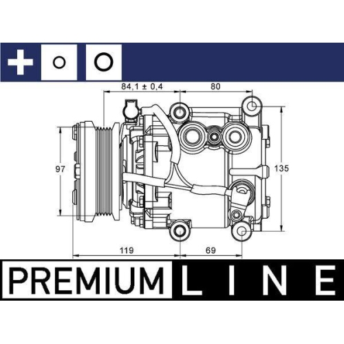 MAHLE Kompressor, Klimaanlage BEHR *** PREMIUM LINE *** ACP 106 000P