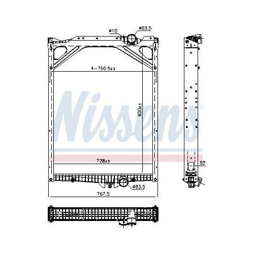 NISSENS K&uuml;hler, Motork&uuml;hlung 606367