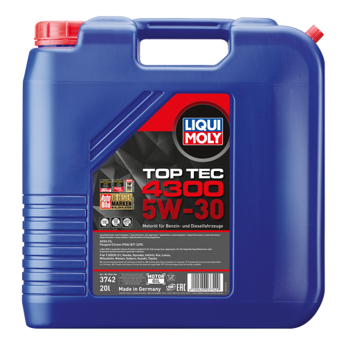 Motor&ouml;l Motoren&ouml;l Top Tec 4300 5W-30 Leichtlauf 3742 20 Liter LIQUI MOLY