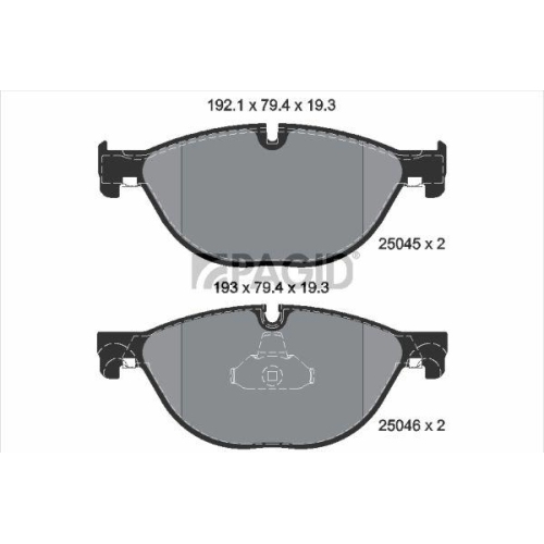 PAGID Bremsbelagsatz, Scheibenbremse T1960N