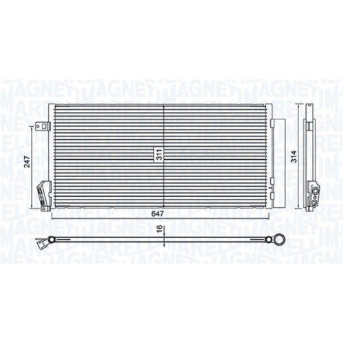MAGNETI MARELLI Kondensator, Klimaanlage 350203619000