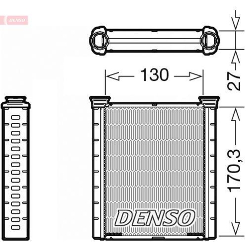 DENSO W&auml;rmetauscher, Innenraumheizung DRR46001