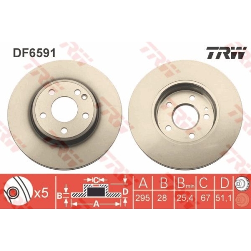TRW Bremsscheibe DF6591