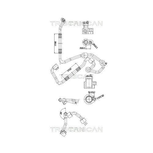 TRISCAN Hochdruck-/Niederdruckleitung, Klimaanlage 9010 29144