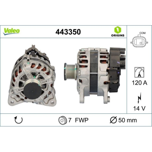 VALEO Generator VALEO ORIGINS - NEW O.E. TECHNOLOGIE 443350