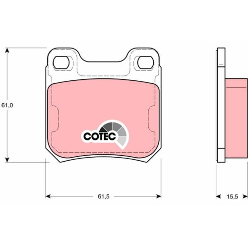 TRW Bremsbelagsatz, Scheibenbremse COTEC GDB1346