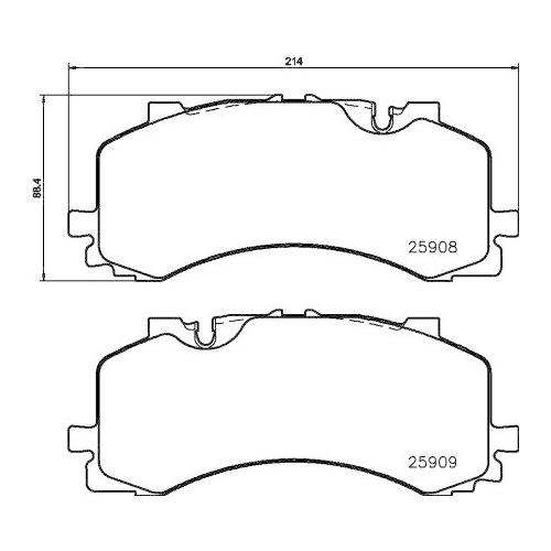 HELLA Bremsbelagsatz, Scheibenbremse