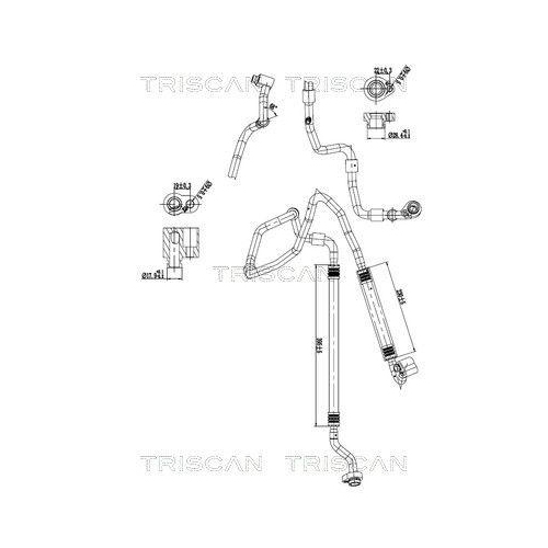 TRISCAN Hochdruck-/Niederdruckleitung, Klimaanlage 9010 29149