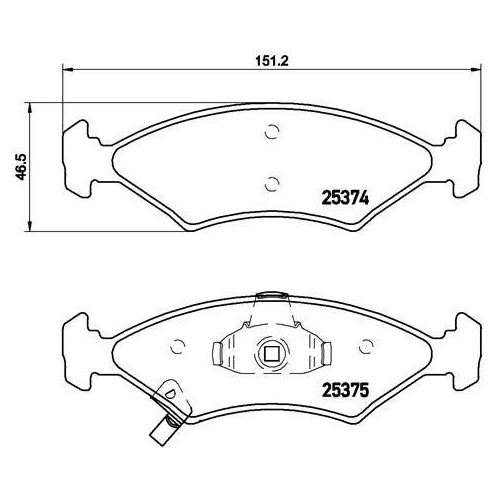 BREMBO Bremsbelagsatz, Scheibenbremse PRIME LINE P 30 062