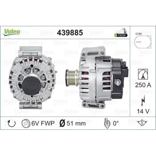 VALEO Generator VALEO ORIGINS - NEW O.E. TECHNOLOGIE 439885